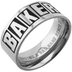 baker ring brand logo (silver)