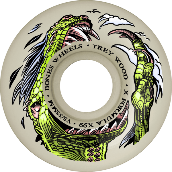 bones wheels x-formula dino sortas trey wood v5 99a 53mm