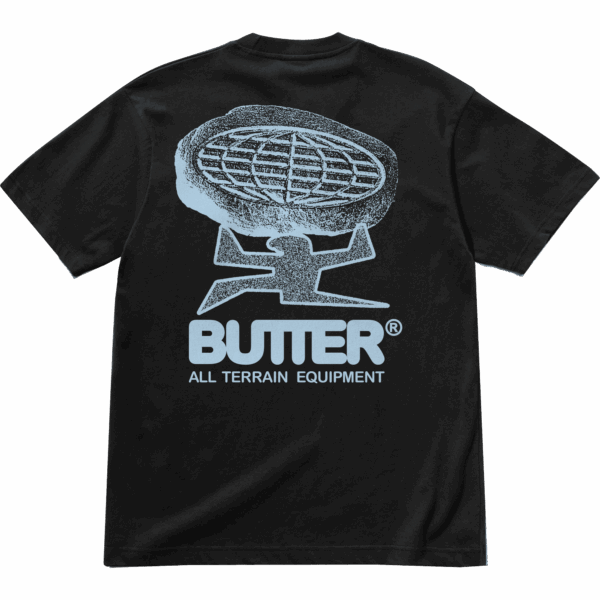 butter goods tee shirt terrain (black)