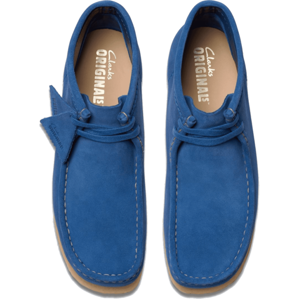 clarks shoes wallabee boot (blue/suede)