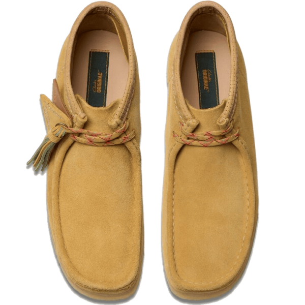 clarks shoes wallabee boot (golden tan/suede)