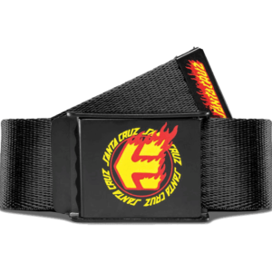 etnies belt santa cruz flame (black)