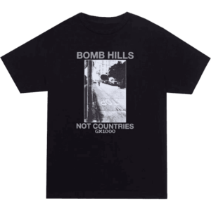 gx1000 tee shirt bomb hills not countries (black/grey) gx1000 tee shirt bomb hills not countries (black/grey)