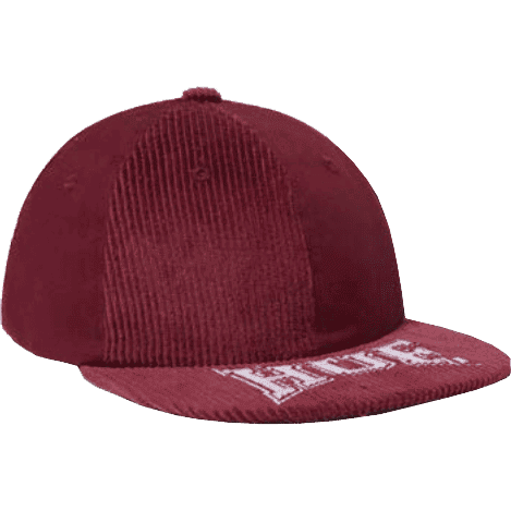 huf cap 6 panel cord classic H pin wheel (crimson)