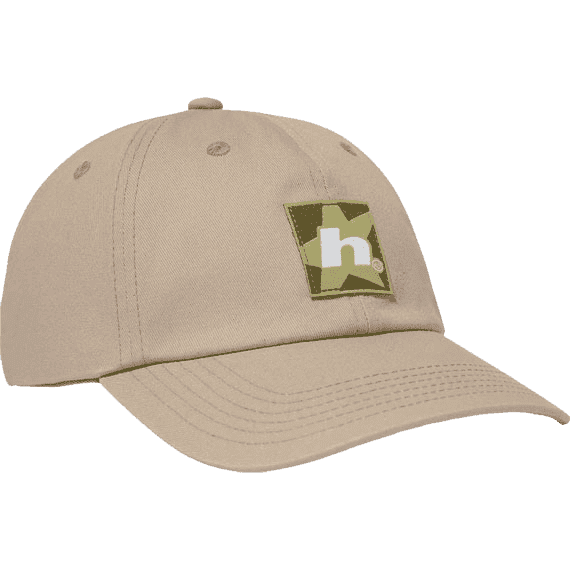 huf cap 6 panel curved visor star box logo (stone)