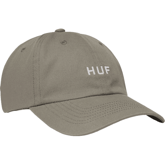 huf cap baseball polo curved visor set og logo (light grey)