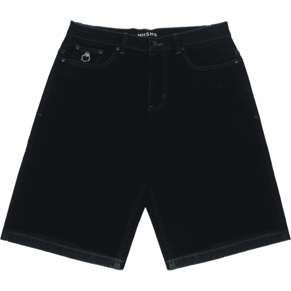 nnsns short denim biggerfoot (black stone stretch)