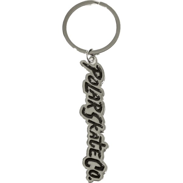 polar keychain surf logo (silver/black)