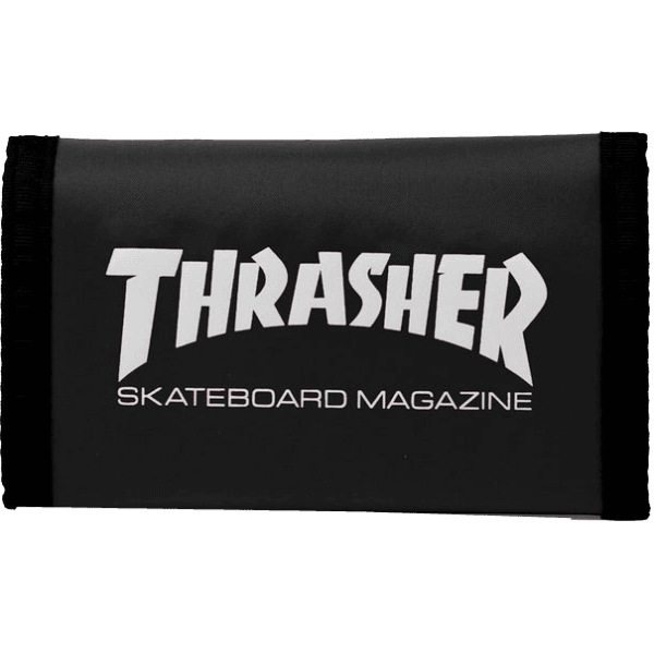 thrasher wallet tri-fold skate mag (black)