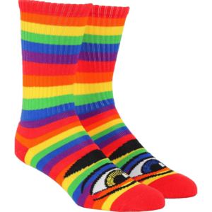 toy machine socks sect eye rainbow (multi)