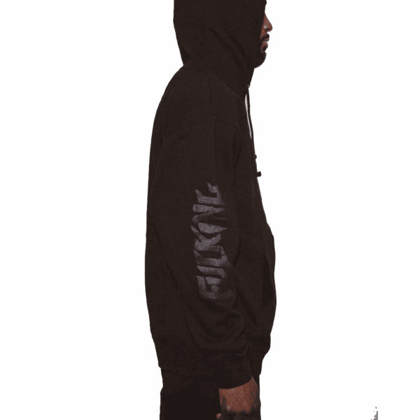 fucking awesome sweatshirt hooded zip stamp (black)