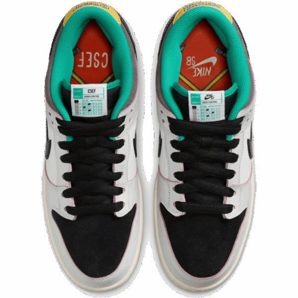 nike sb shoes dunk low pro qs csef white and black