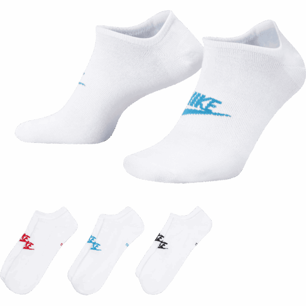 nike sb socks pack nsw everyday essential no show (multi)