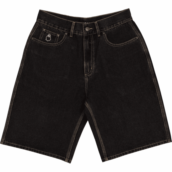 nnsns short denim bigfoot (washed black)