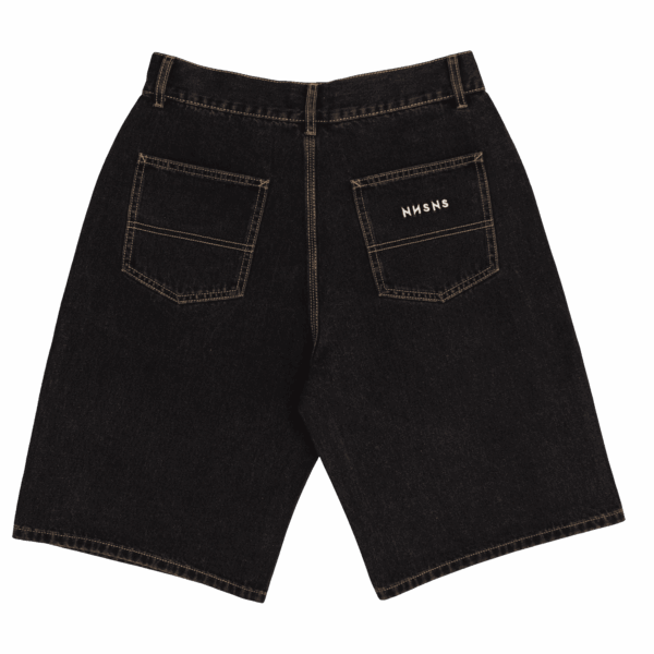 nnsns short denim bigfoot (washed black)