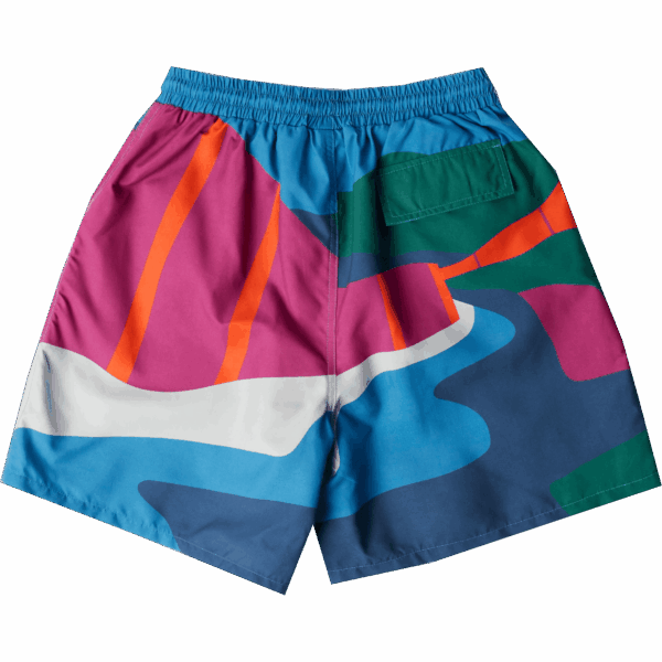 parra short boardshort the festival fence (blue)