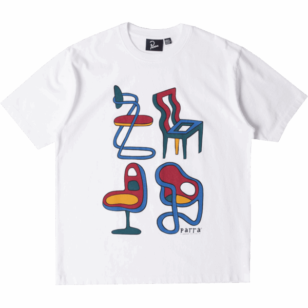 parra tee shirt unreasonable chairs (white)