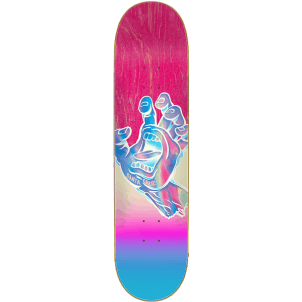santa cruz board hard rock maple iridescent hand 7.75