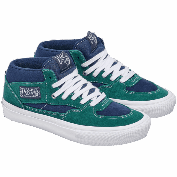 vans shoes skate half cab (tartan blue/green)