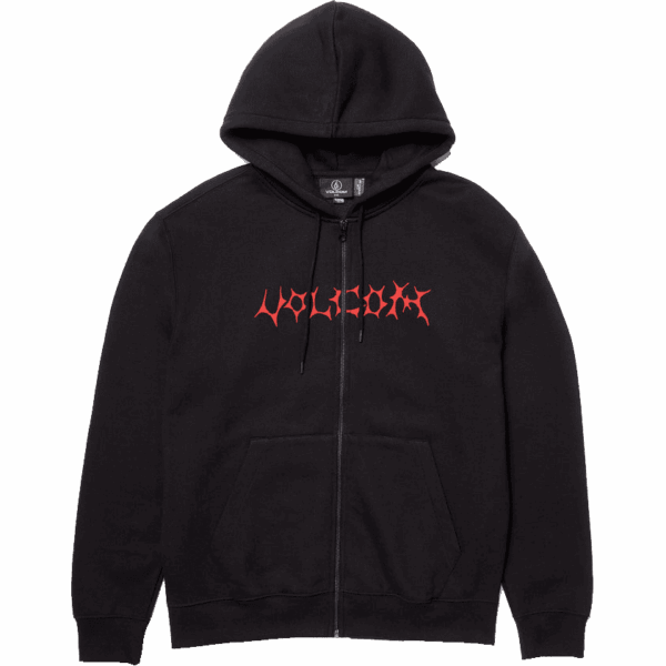 volcom sweatshirt hooded zip watanite (black)