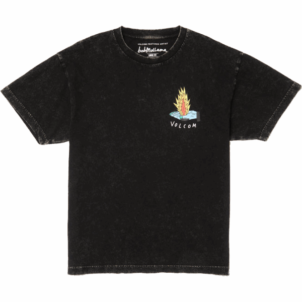 volcom tee shirt kids fa bob mollema 1 (washed black)