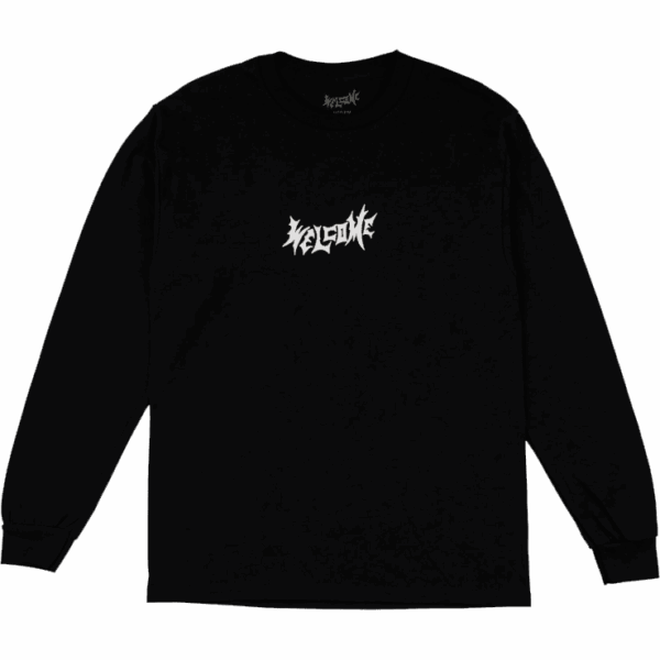 welcome tee shirt long sleeves sloth (black)