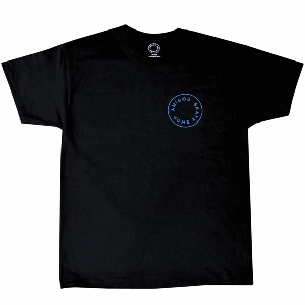 amigos tee shirt logo (black/blue)