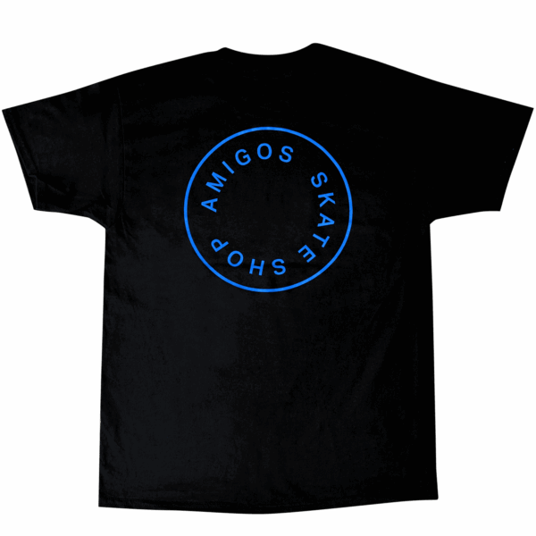 amigos tee shirt logo (black/blue)
