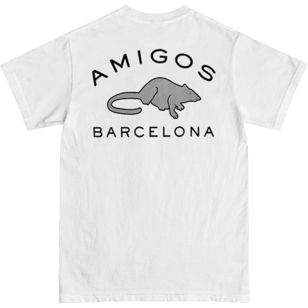 amigos tee shirt skate rats (white)