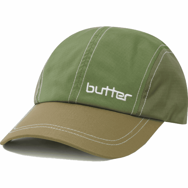 butter goods cap 4 panel  primary (green/tan)