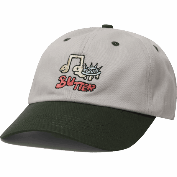 butter goods cap 6 panel turtle (light grey)