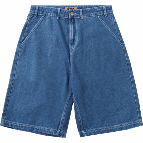 butter goods short denim jeans scribble (mid blue)