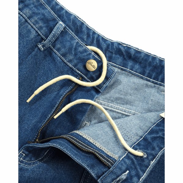 butter goods short denim jeans scribble (mid blue)