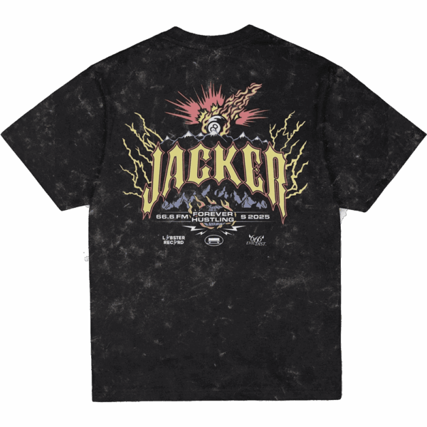jacker tee shirt inferno (black washed)