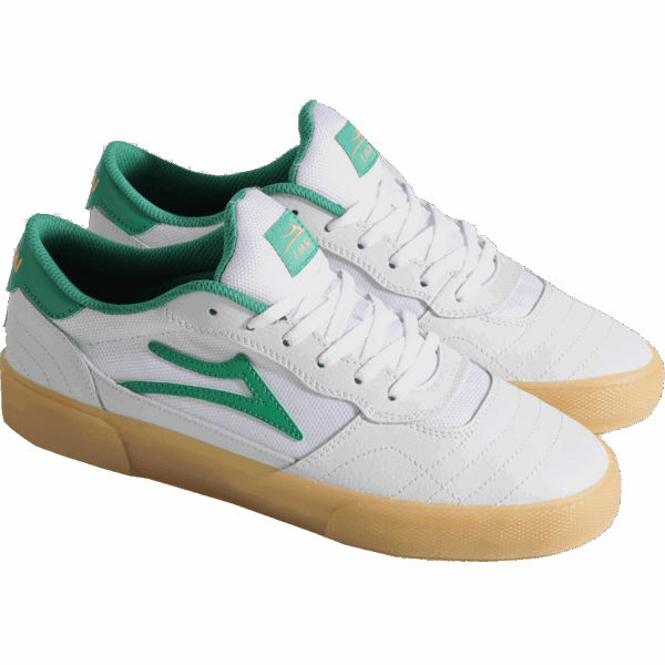 lakai shoes cambridge (white/green/leather)