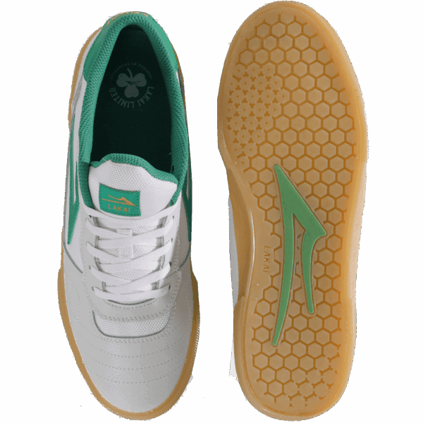 lakai shoes cambridge (white/green/leather)