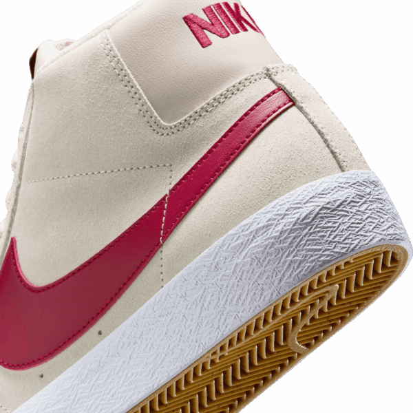 nike sb shoes zoom blazer mid (pale ivory/noble red)
