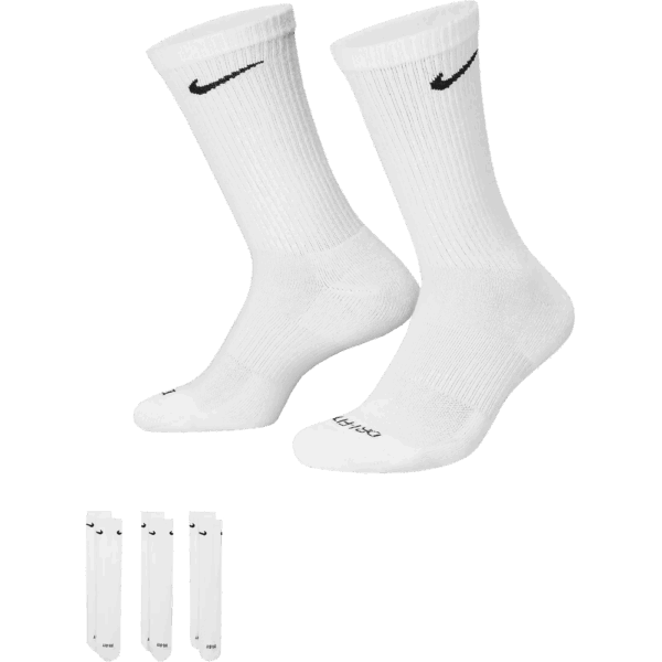 nike sb socks pack everyday plus cushioned (white/black)