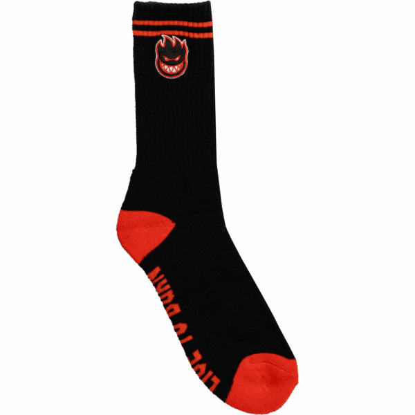 spitfire socks bighead fill emmb swirl (black/red)