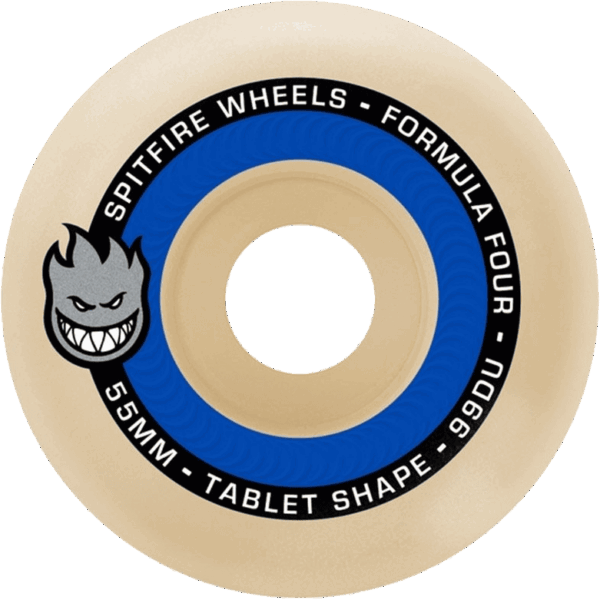 spitfire wheels formula four tablets (blue) 99a 55mm