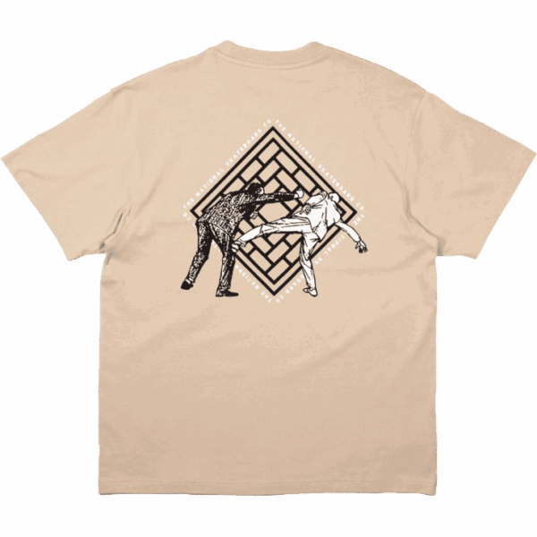 the national skate co tee shirt office politics (sand)
