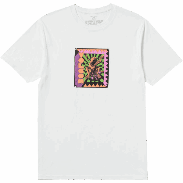 volcom tee shirt doom frog (off white)