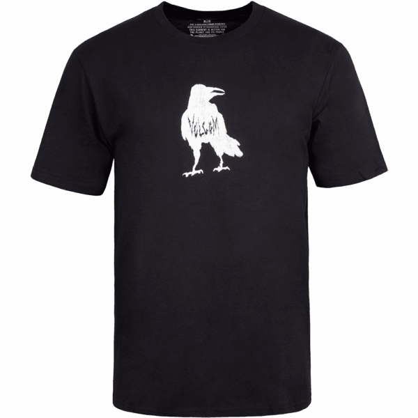 volcom tee shirt issam crow (black)