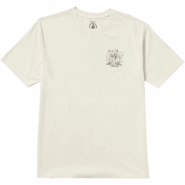 volcom tee shirt rat bar (offf white)