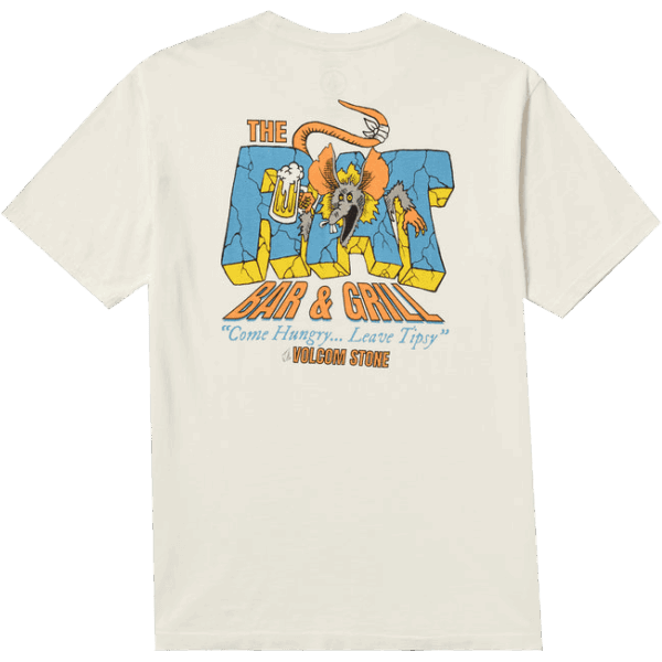 volcom tee shirt rat bar (offf white)