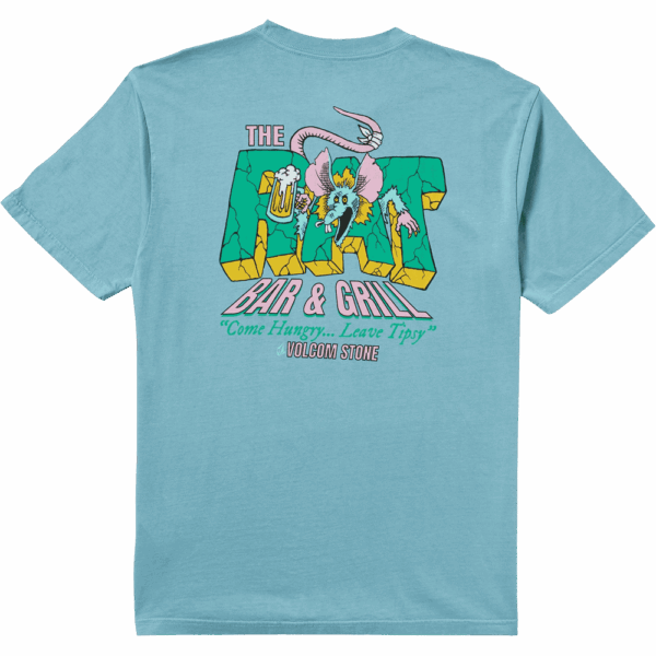volcom tee shirt rat bar (used blue)