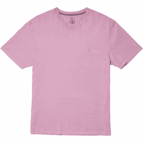 volcom tee shirt solid stone emb (steel purple)