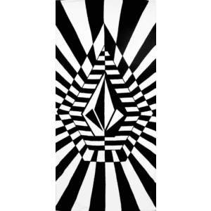 volcom towel stoneray (black/white) volcom towel stoneray (black/white)