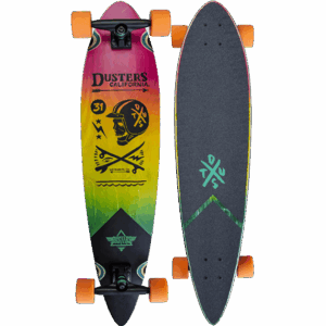 dusters longboard moto fades (pink/orange/teal) 37×8.75