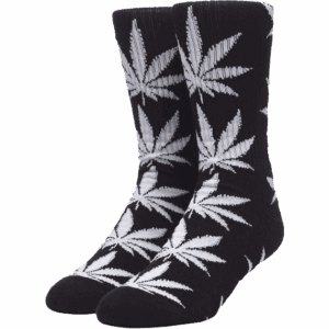 huf socks essentials plantlife (black)